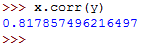 A correlation time series