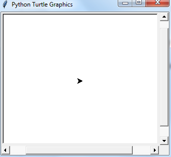 First example of the Python `turtle` window