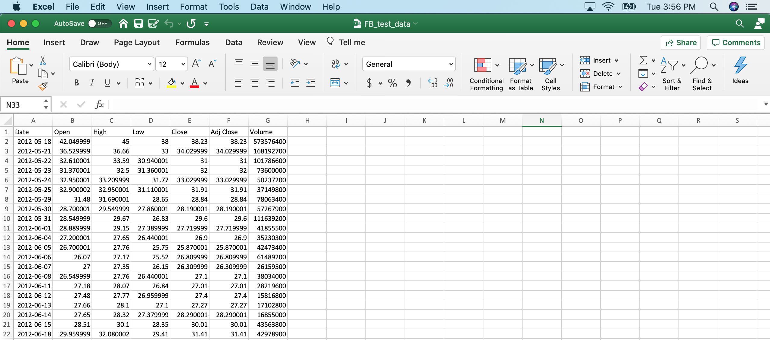 An example data set that we'll be using to train our recurrent neural network