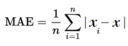 Mean absolute error formula