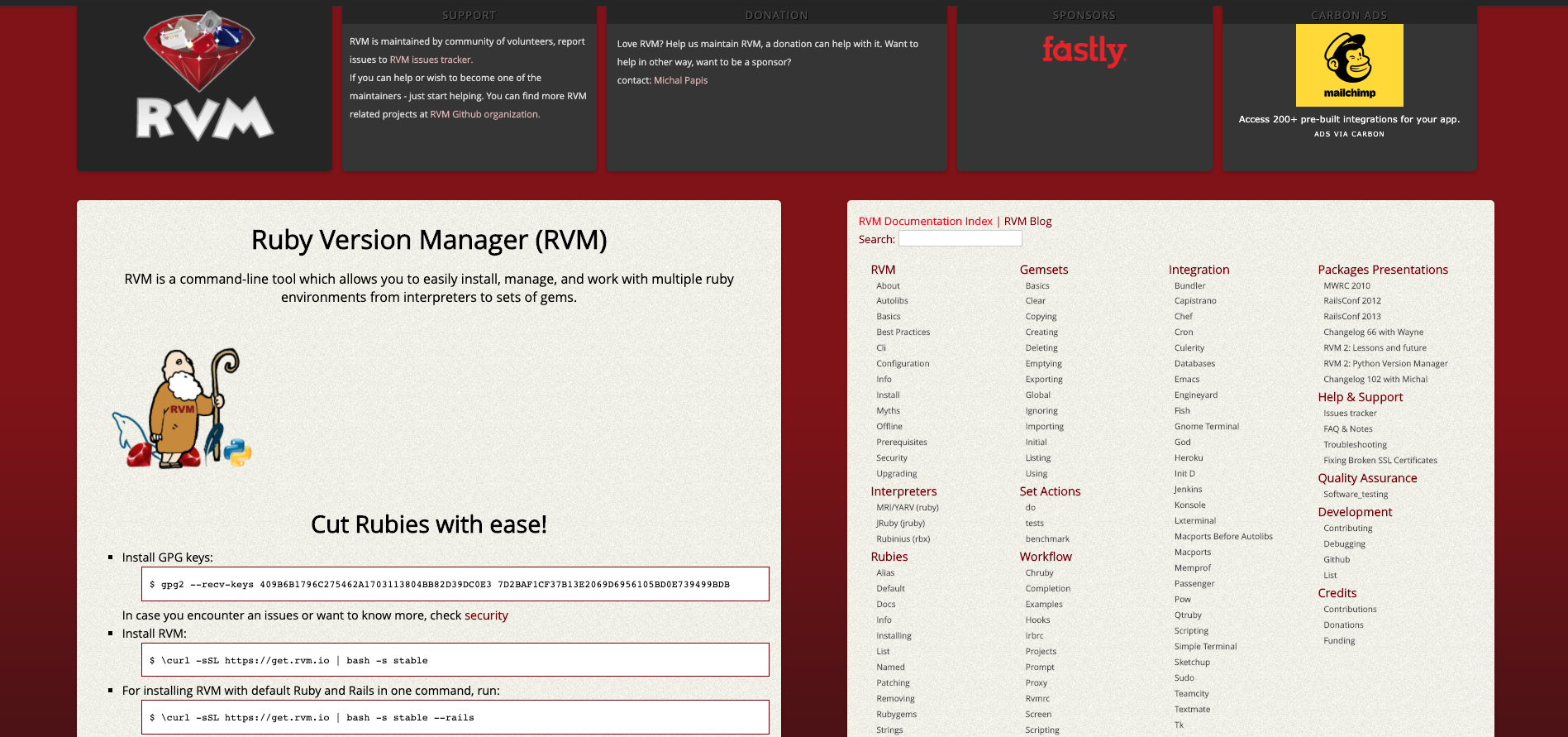 The RVM Homepage