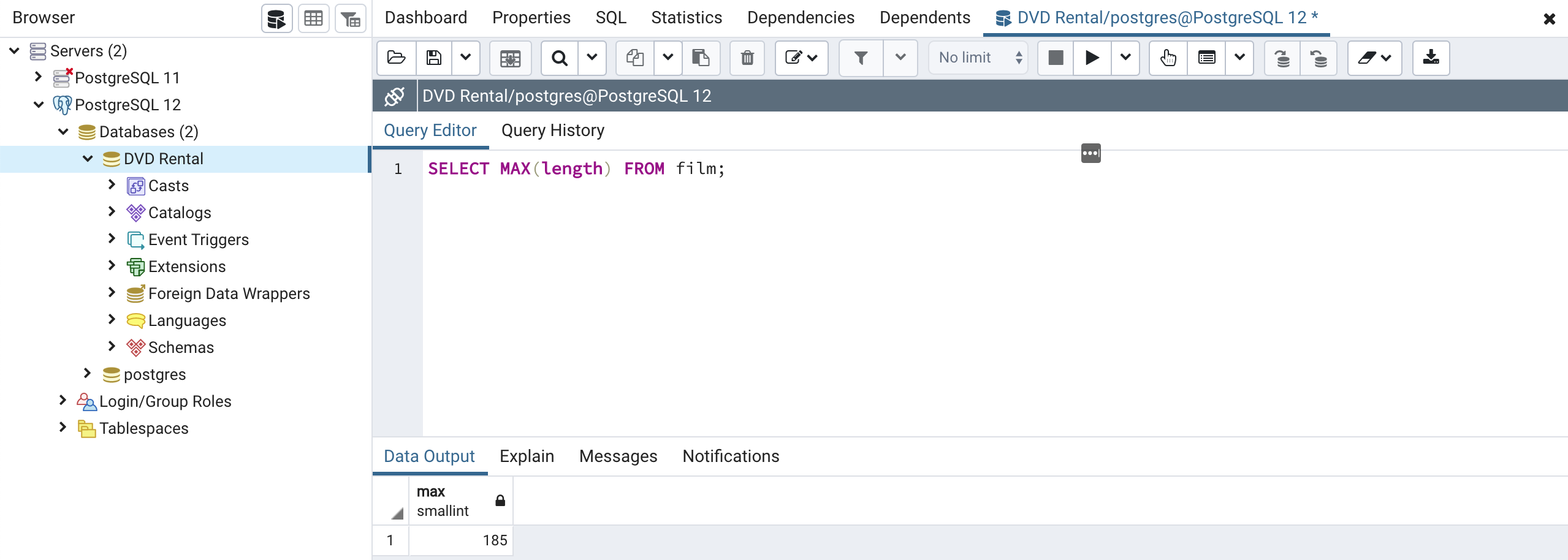 Example of the SQL MAX Function