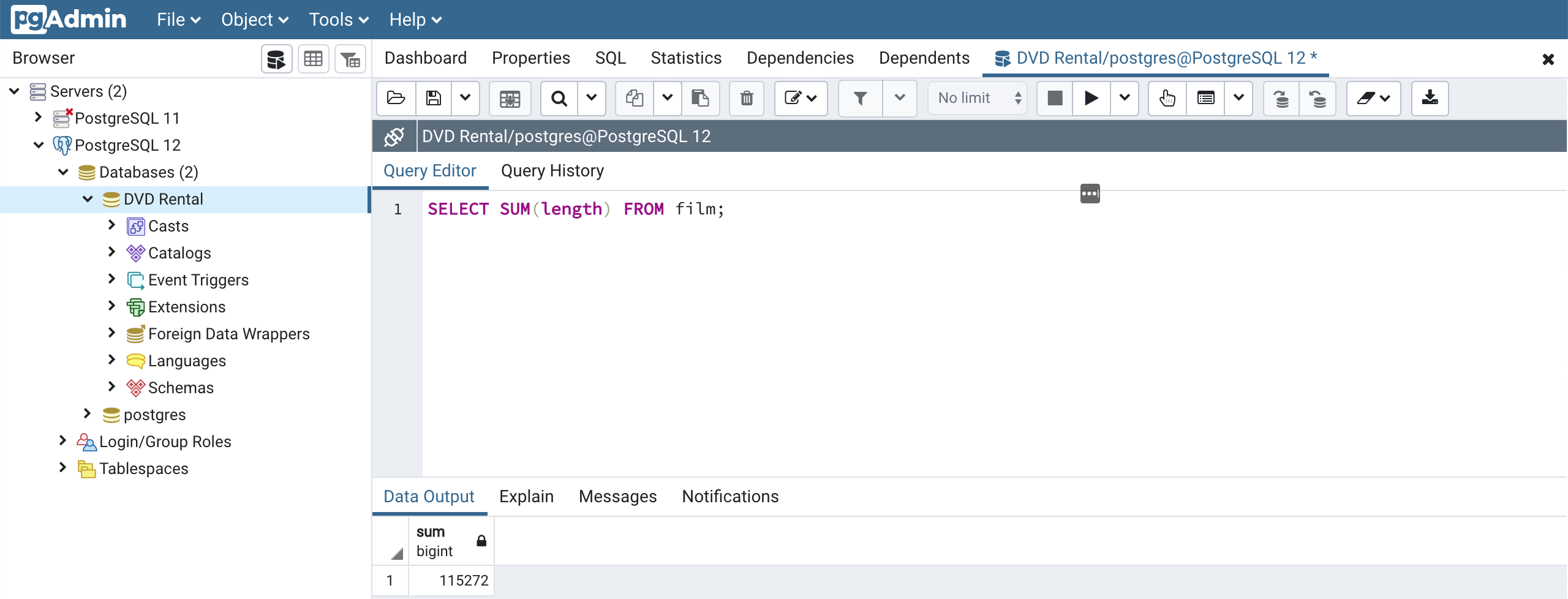 Example of the SQL SUM Function